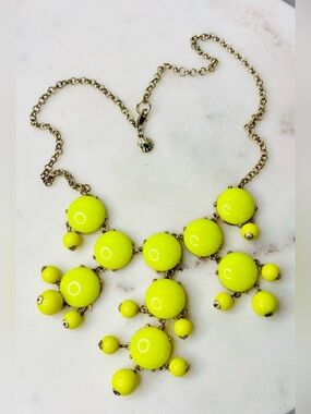 J.CREW Yellow Statement Bib Necklace - Women's Fashion Jewelry
